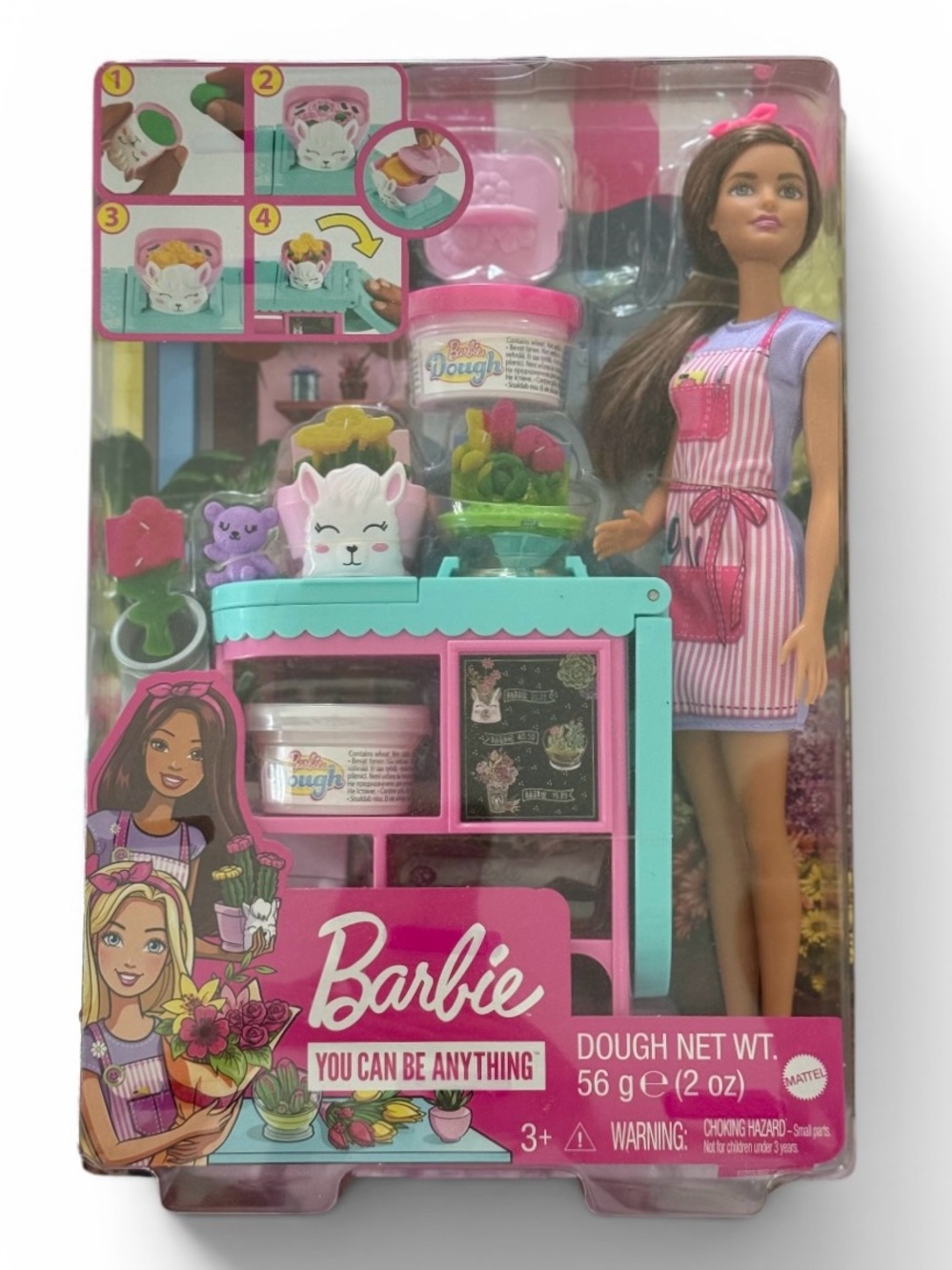 Barbie Florist Playset Dough Flower Shop Doll You Can Be Anything NWT Mattel